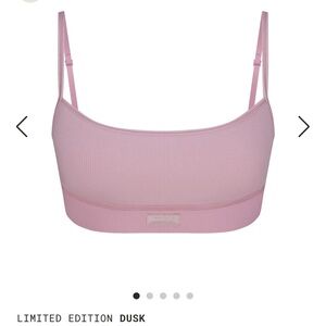 Skims Cotton Rib Scoop Bralette